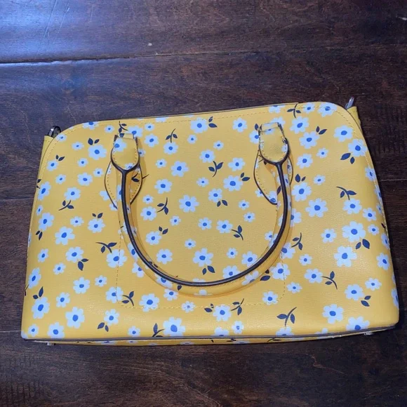 Kate Spade Yellow Daisy Floral Satchel Crossbody Bag - Picture 2 of 12